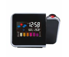WACWAGNER LCD Smart Alarm Clock Digital LED Projection Time Temperature Projector Display