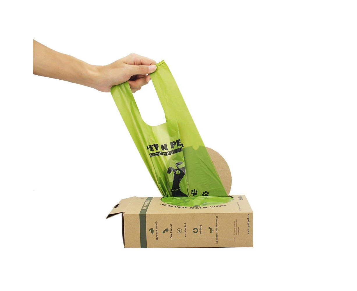 200 counts Tie Handle Dog Waste Bags per box