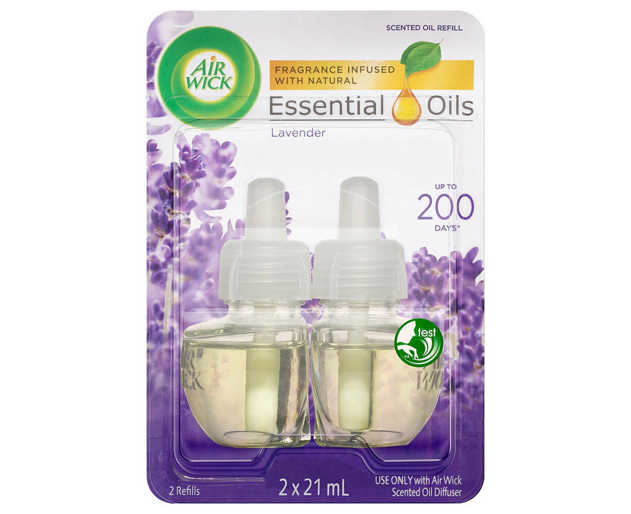 2pc Air Wick 21ml Essential/Scented Oils Refill f/ Electric Diffuser Lavender