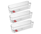 3x Boxsweden Crystal Stackable Storage Container 37cm Fridge/Pantry Organiser