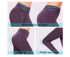 SEMATH Women Sports Gym Yoga Pants Leggings Plus Size Purple