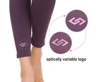 SEMATH Women Sports Gym Yoga Pants Leggings Plus Size Purple
