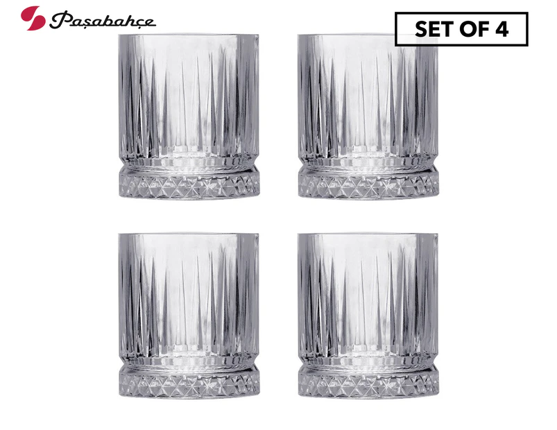 Set of 4 Pasabahce 355mL Elysia DOF Whiskey Glasses
