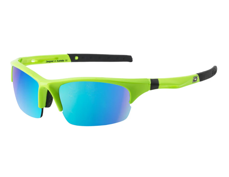 Dirty Dog Sport Ecco-Fluro Sunglasses - Green-Grey/Blue Fusion Mirror