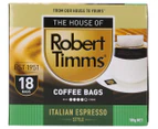 4 x 18pk Robert Timms Italian Espresso Style Coffee Bags
