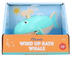 Classic Wind Up Wooden Bath Whale Toy