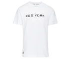 Zoo York Men's Bank Script Tee / T-Shirt / Tshirt - White