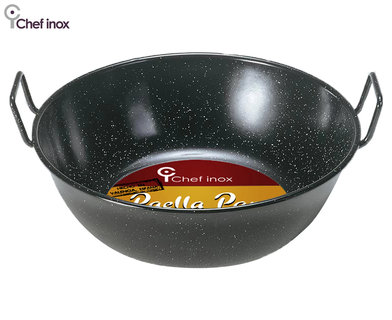 Enamelled Steel Deep Paella Pan - 14cm