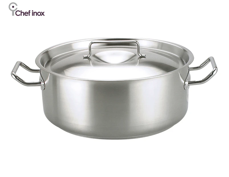 Chef Inox 28x12cm Elite Casserole Dish w/ Lid - Silver