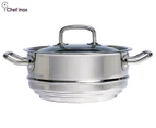 Chef Inox 20x9.5m Professional Multi-fit Steamer w/ Lid - Silver
