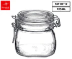 12 x Bormioli Rocco 125mL Fido Terrine Glass Storage Jars