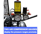 Air Compressor Petrol 13Hp Engine Electric Start 28.27Cfm 100L Tank 3 Cylinder