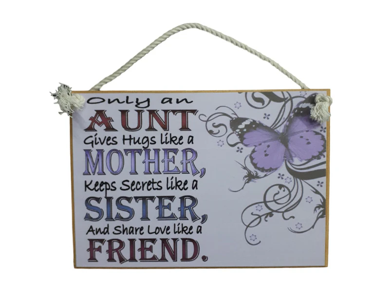 Country Printed Quality Wooden Sign An Aunt Mother Sister Plaque New