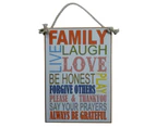 Country Printed Quality Wooden Sign Family Love Plaque