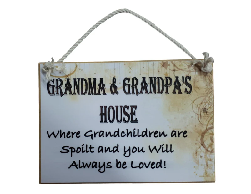 Country Printed Wooden Sign Grandma Grandpa Personalize Plaque New
