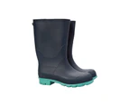 Mountain Warehouse Kids Plain Wellies Durable Easy to Clean Children Boots - Navy