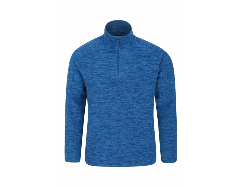 Mountain Warehouse Mens Micro Fleece Top Lightweight Sweater Jumper Pullover - Cobalt