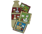 Country Kitchen Handmade Bagholder, Teatowel and 2 x Pot Holders Dogs 2 Gifts
