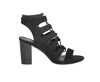 Quinn Wildfire Lace Up Strappy Block Heel Women's - BlackMicrosuede