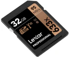 Lexar Professional 633x 32gb Sdhc Uhs-i Sd Card V10 95mb/s Camera Full Hd Memory