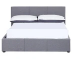 Milano Décor Luxury Gas Lift Single Bed Frame & Headboard - Grey