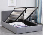 Milano Décor Luxury Gas Lift Single Bed Frame & Headboard - Grey