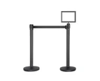JasonL Retractable Poles - Black Set of 2 - black, A4 sign landscape frame