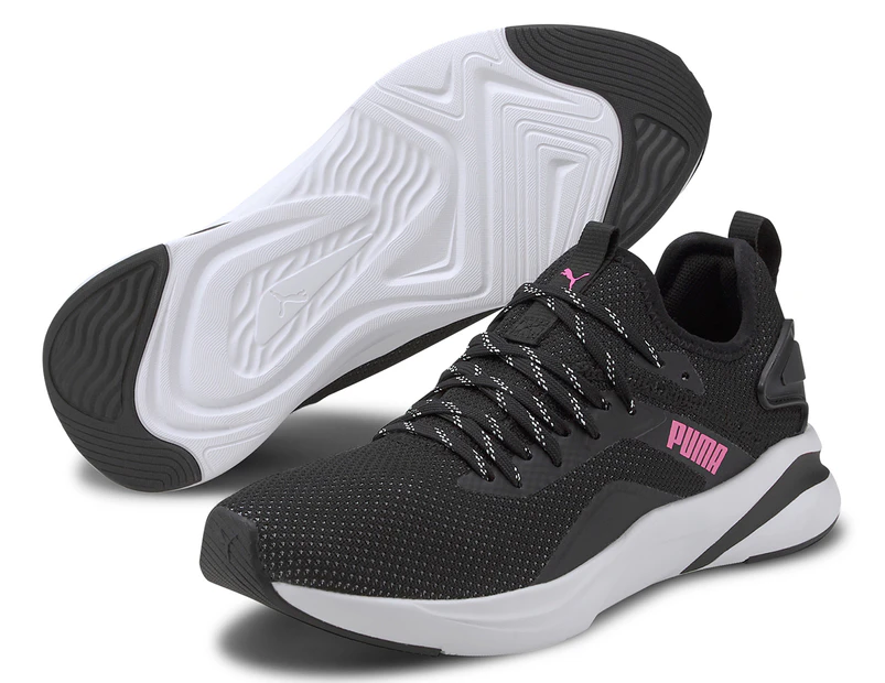 Puma Women's Softride Rift Slip On Sneakers - Puma Black/Luminous Pink