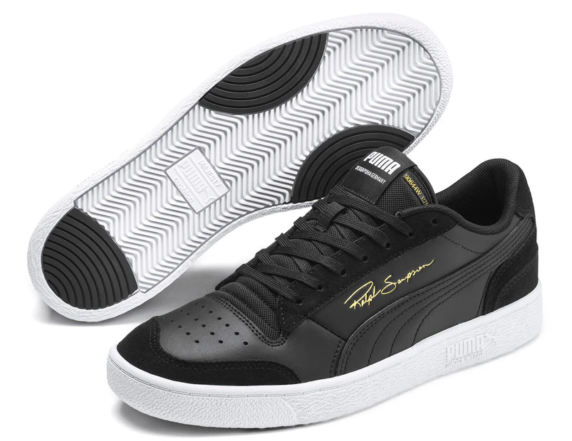 Puma Unisex Ralph Sampson Lo Vintage Sneakers - Black/White