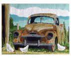Country Threads 40x30cm Long Stitch Rusty Old Car Cross Stitch Kit