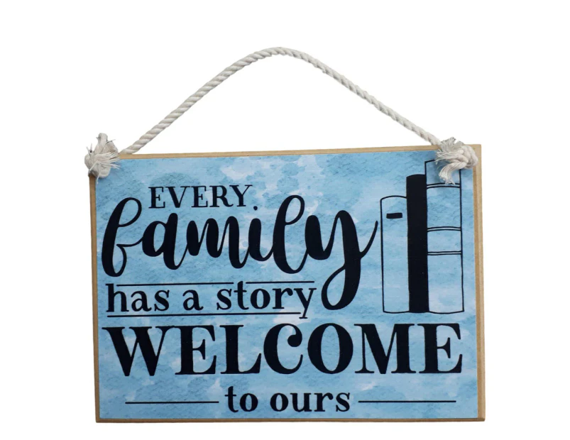 Country Printed Quality Wooden Sign Our Family Story Plaque