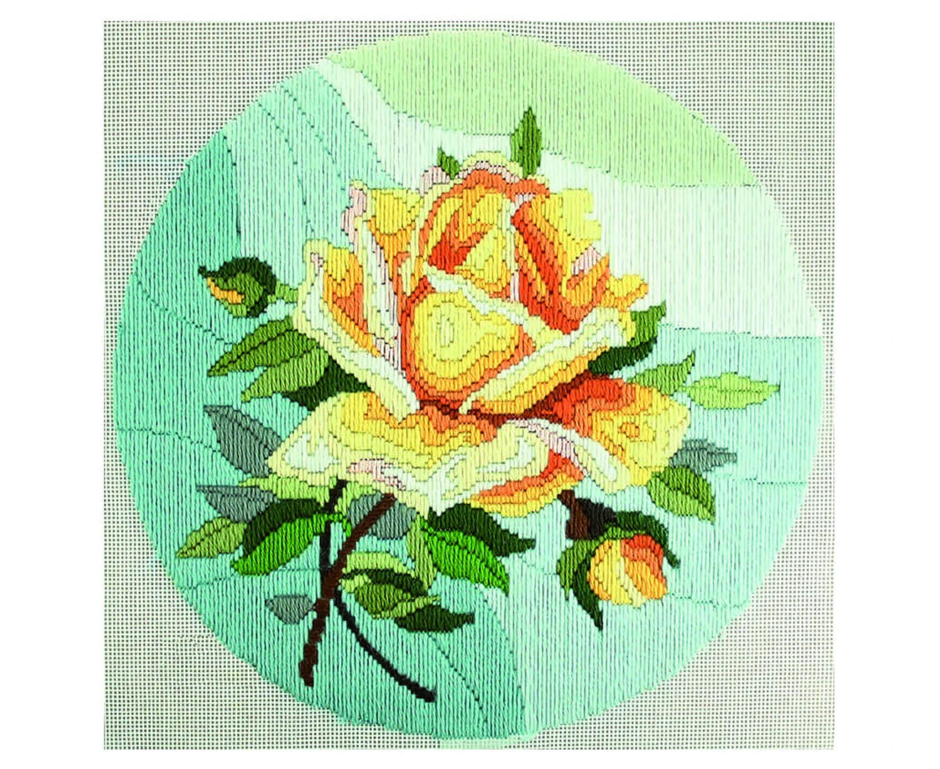 Country Threads 28cm Long Stitch Yellow Rose Cross Stitch Kit