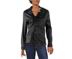 Cq By Cq Women's Tops & Blouses Button-Down Top - Color: Black