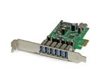 StarTech 7 Pt PCIe USB 3.0 Adapter Card - SATA Power - UASP Support