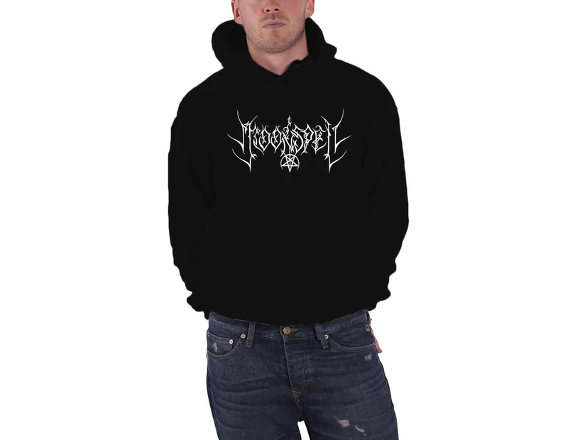 Moonspell Hoodie Band Logo  Official Mens  Pullover - Black