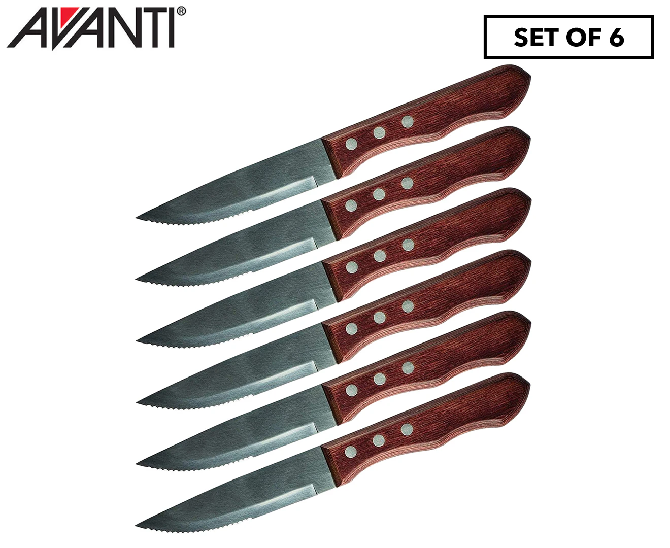 Avanti 6-Piece Jumbo Steak Knife Set