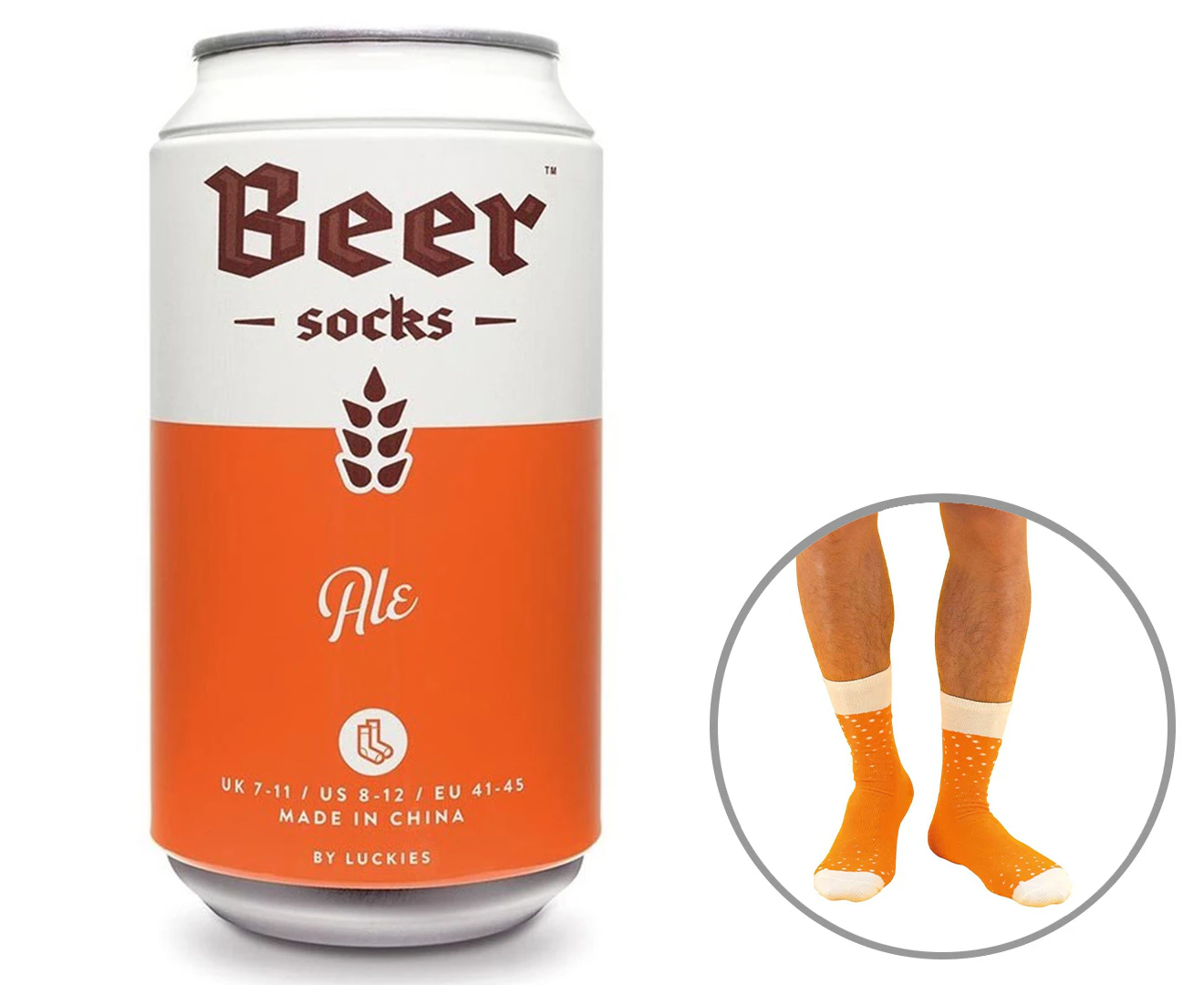 Luckies Ale Beer Socks-In-A-Can