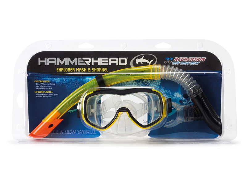 Hammerhead Explorer Mask & Snorkel Set - Yellow