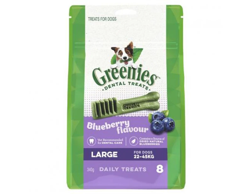 Greenies Blueberry Large Dental Chews Dog Treats 340G