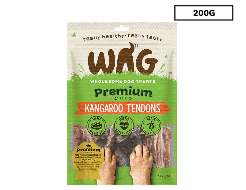 Watch & Grow Food Co Premium Cuts Kangaroo Tendons Dog Treats 200g