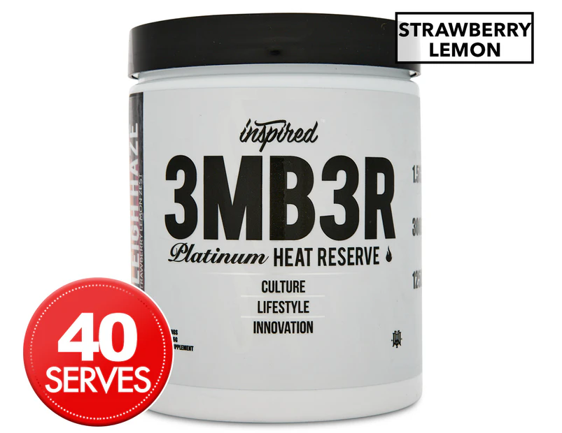 Inspired 3MB3R Platinum Heat Reserve Fat Burner Strawberry Lemon 136g / 40 Serves