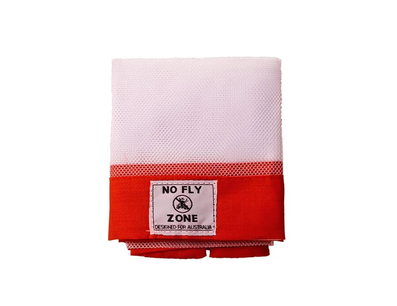 D.Line No Fly Zone Table Food Cover Throw Over Red 98cm Square