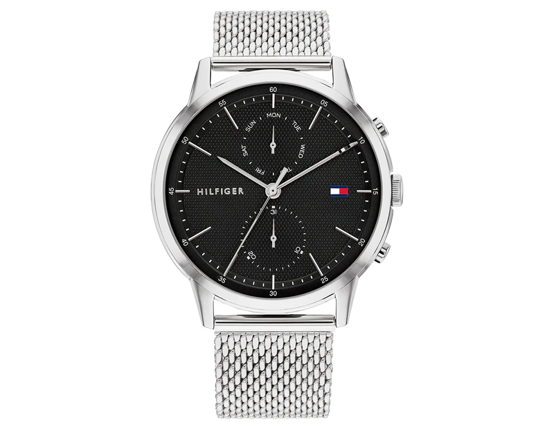 Tommy Hilfiger Men's 44mm Easton Stainless Steel Watch - Black/Silver