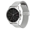 Tommy Hilfiger Men's 44mm Easton Stainless Steel Watch - Black/Silver