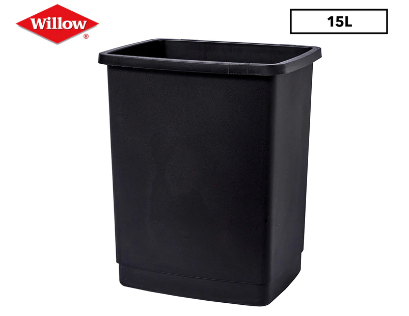 Willow 15L Waste Tidy Square Rubbish Bin - Black