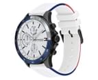 Tommy Hilfiger Men's 46mm Bank Silicone Watch - White/Black 2