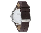 Tommy Hilfiger Men's 44mm Bennett Leather Watch - Brown/Grey/Silver