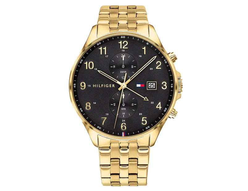 Tommy Hilfiger Men's 44mm West Steel Watch - Black/Gold