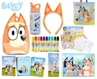 10 MARKERS + TOTE BAG CARD GAME BLUEY 48 STICKERS BINGO FULL SIZE BACKPACK 