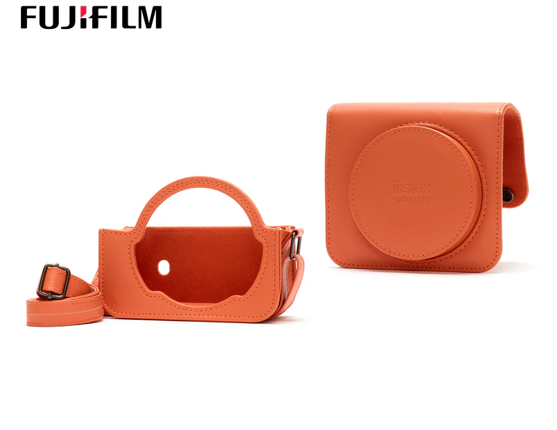 FujiFilm Instax SQUARE SQ1 Leather Camera Case - Terracotta Orange